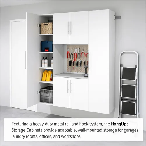 Vista 6 de Prepac HangUps - Armario de almacenamiento superior, armarios de pared elegantes y espaciosos para maximizar tu almacenamiento, tamaño de 36 Blanco