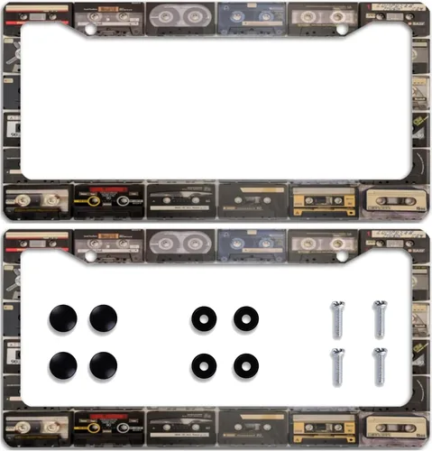Vista 19 de Adventure Awaits - Marco de matrícula de acero inoxidable, accesorios de automóvil, placa personalizada para vehículos estándar de EE. UU.