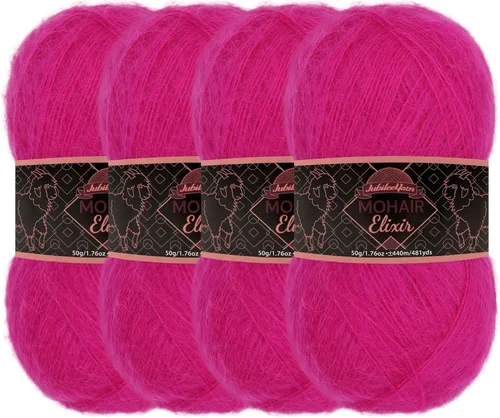 Vista 51 de JubileeYarn Mohair Elixir Yarn - 50g/Skein Baby Wool Blend - Cosmopolitan - 1 Skein