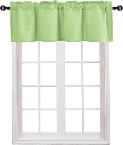 Vista 9 de JIUZHEN Cortinas de cenefa para cocina, cenefas para ventana de sala de estar/sótano, cortinas de ventana de baño, aislamiento térmico, paneles
