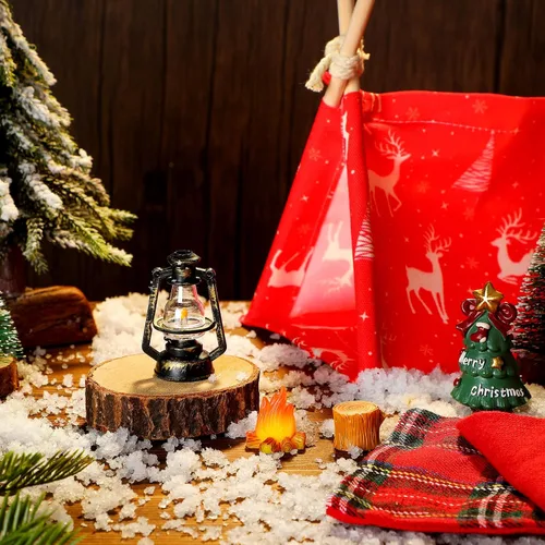 Vista 6 de Meooeck Juego de 6 accesorios de muñeca de Navidad que incluye 2 ropa de vacaciones y 4 accesorios de juguete novedosos para niños (abrazadero)