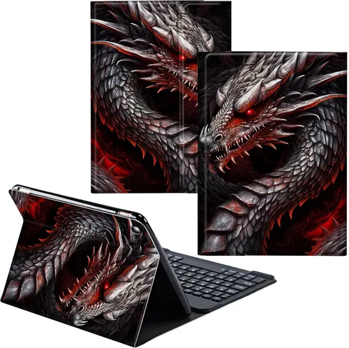 Vista 93 de Funda para Samsung Galaxy Tab S6 Lite 2022/2020 Teclado inalámbrico desmontable y cubierta de cuero PU Funda protectora para tableta para Samsung