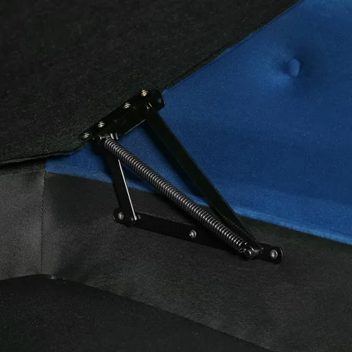 Vista 32 de Holaki Tumbona de almacenamiento de terciopelo, banco de almacenamiento para el extremo de la cama con almohada, sillón copetudo con botones