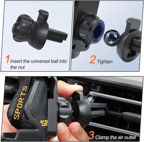 Vista 6 de Soporte universal para teléfono celular para asiento de carreras, soporte universal para teléfono inteligente, ajuste universal para teléfonos