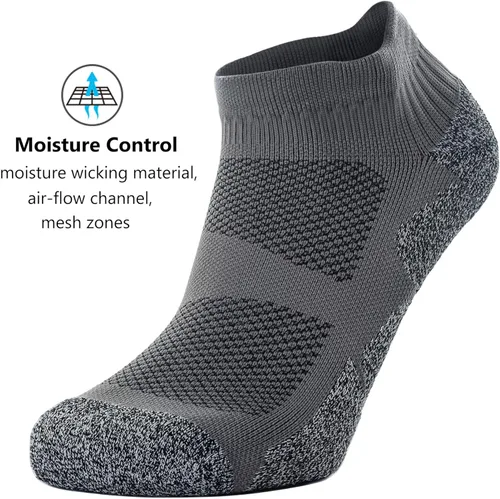 Vista 5 de CWVLC Paquete múltiple de calcetines deportivos de compresión acolchados unisex