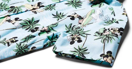 Vista 6 de Disney Pixar Toy Story - Camisa de vestir hawaiana con botones y botones de Mickey Mouse de Simba Lilo Stitch Azul-cielo