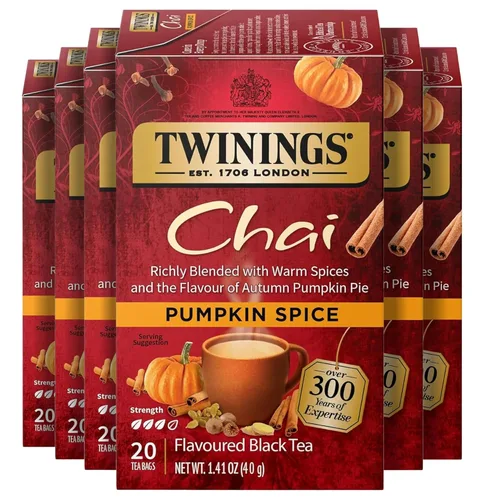 Vista 83 de Twinings, Decaffeinated Chai - Té negro Chai sin cafeína y con especias dulces y sabrosas, caliente o helado, el embalaje puede variar, 120 bolsitas