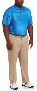 Vista 4 de DXL Big + Tall Essentials Men's Big and Tall Striped Golf Polo Shirt