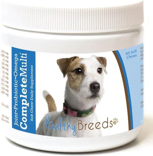Vista 359 de Healthy Breeds Cavalier King Charles Spaniel - Multivitamínico todo en uno, completo con probióticos, glucosamina, condroitina y omegas, 60