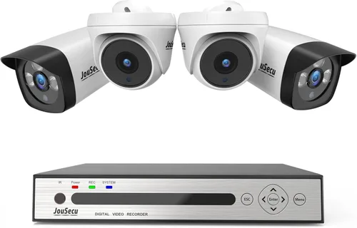 Vista 10 de Sistema de cámara de seguridad con cable de 8 canales con disco duro de 1 TB, CCTV DVR de 2 MP de 8 canales y 4 cámaras de vigilancia 1080P