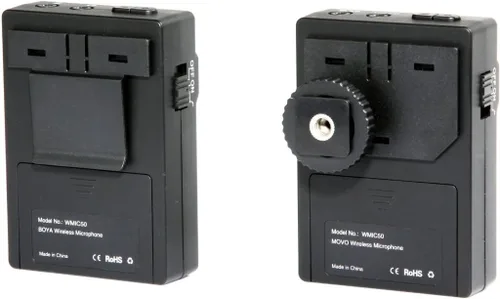 Vista 4 de Movo Sistema de micrófono inalámbrico de solapa, rango de 164 pies, incluye micrófono de mano, micrófono de lav, 2 auriculares, monitoreo de audio