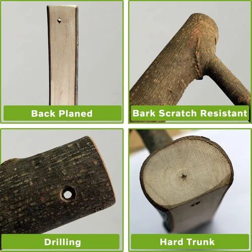 Vista 6 de FIREHOOK Soporte de pared para armas, estantes de madera natural para arco de rifle, montaje de pared hecho a mano para escopetas
