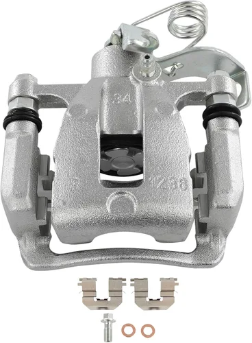 Vista 25 de SCITOO Pinza de freno trasera izquierda sin soporte 18-4678 rojo compatible para Ford 1997-2004 para Lincoln 1998-2010