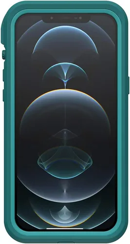 Vista 4 de LifeProof Funda para iPhone 12 Pro Max serie FRē - FRēE DIVER (profundidades del océano/azul pavo real), impermeable IP68, protector de pantalla