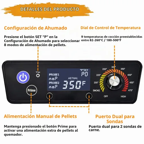 Vista 3 de Piezas de repuesto de controlador de termostato digital actualizado con pantalla LCD para parrillas de pellets Pit Boss Smokers Austin