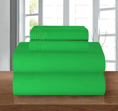 Vista 69 de Elegant Comfort - Juego de sábanas de microfibra de 1500 hilos de calidad hotelera prémium de 4 piezas - Resistente a arrugas, sábana bajera