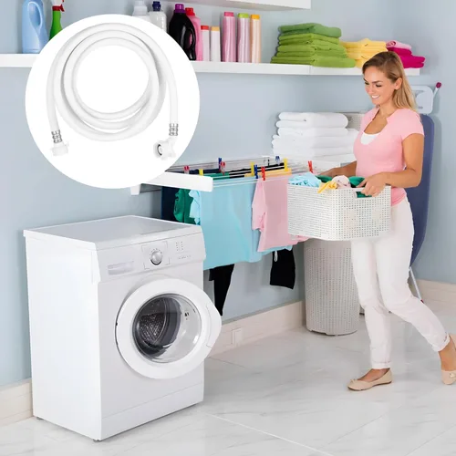 Vista 2 de Manguera de drenaje portátil para lavadora, tubo de agua de descarga universal con accesorios de conexión rápida, kit de extensión de drenaje