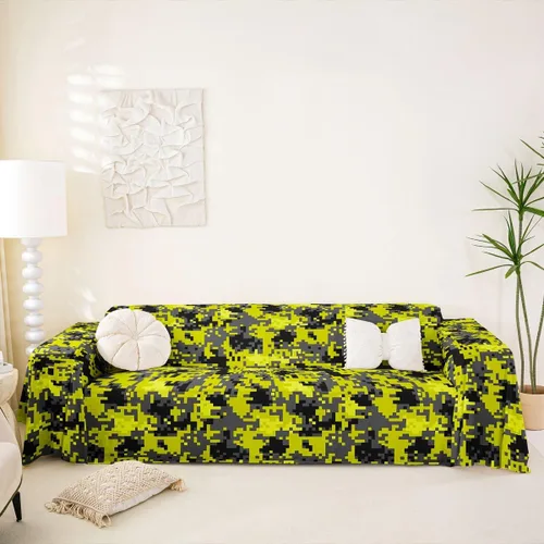 Vista 21 de Erosebridal Army Green Pixel Plaid Couch Cover Miners Games Checkered Sofa Cover Abstract Camo Grids Couch Protector Gaming Geometric Sofa Slipcover