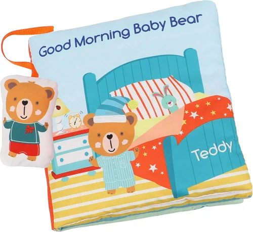 Vista 12 de bebe mondo Oso de peluche para bebé, libro de actividades silenciosas, libros suaves, juguetes de desarrollo, libros interactivos para bebés