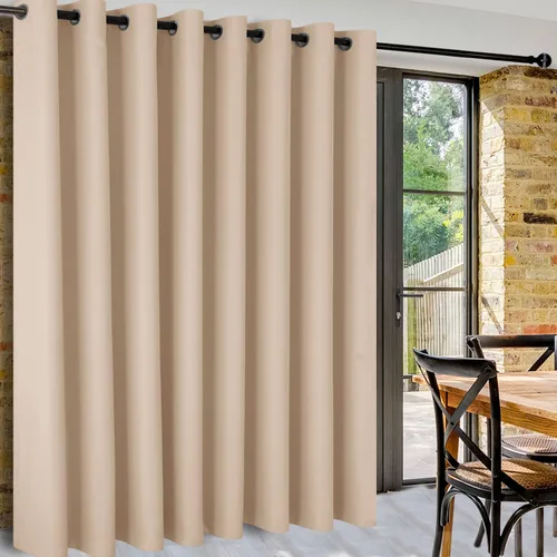 Vista 24 de DWCN Cortina divisora de habitación para total privacidad con bloqueo de luz - Cortinas térmicas para puerta de patio, sala de estar, división