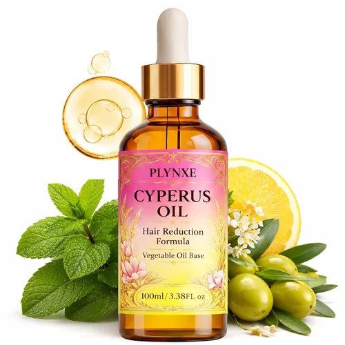 Cyperus Rotundus Oil for Hair Removal, Natural Hair Removal Formula Essence, Infused with Olive Oil, Citrus & Mint Extracts, Gently Moisturizes, For