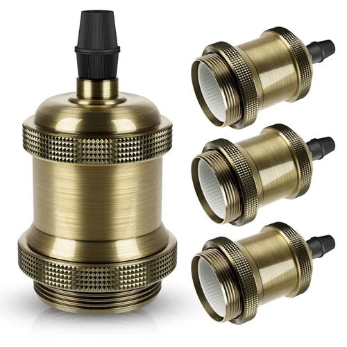 DiCUNO - Portalámparas colgante E26 E27 vintage con certificación UL, iluminación que puedes colocar tú mismo para uso industrial y decorativo,