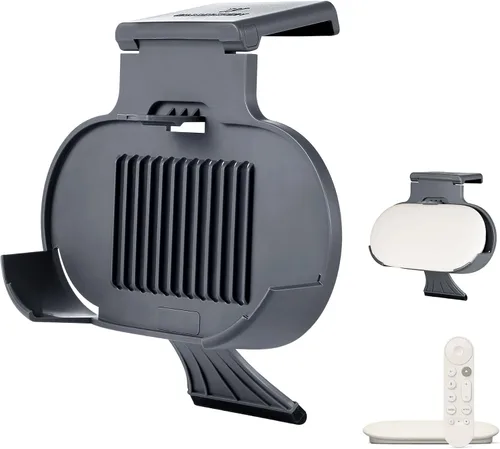 Wasserstein Soporte de TV para Google TV Streamer 4K - Soporte de clip para Google TV Streaming Box (carbón) - Hecho para Google