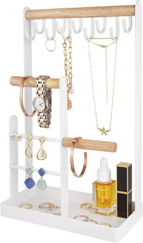 Vista 5 de ProCase Estuche de viaje para mujeres y niñas, paquete con organizador de joyas, soporte para collar