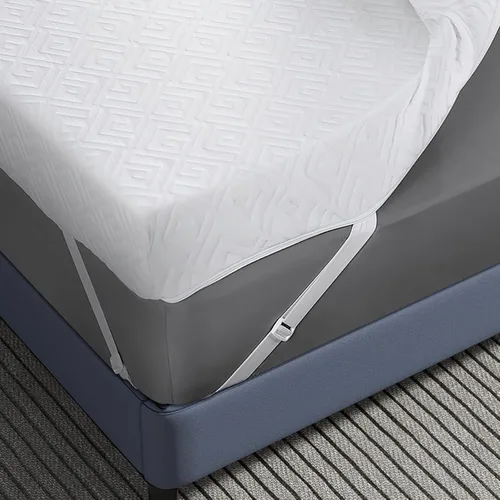 Vista 9 de Cubrecolchón de espuma viscoelástica, protector de colchón de gel de 3 pulgadas para aliviar la presión, suave y refrescante, diseño antideslizante