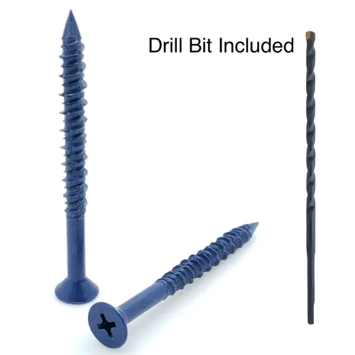 Vista 7 de BCP Fasteners Tornillos para hormigón con punta de diamante de cabeza plana