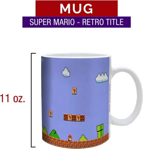 Vista 8 de Pyramid America Mario Mug Super Mario Retro Mug - Taza de cerámica de 11 onzas para café, cacao y bebidas de té, complemento perfecto para tu