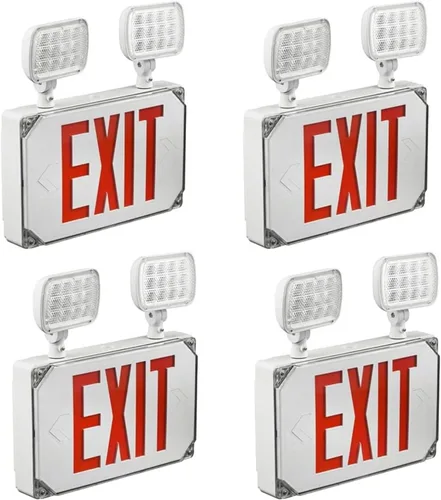 Vista 5 de Wet Location - Luz de emergencia LED para exteriores, resistente a la intemperie, con batería de respaldo, doble cara, CA 120 V/277 V, certificado