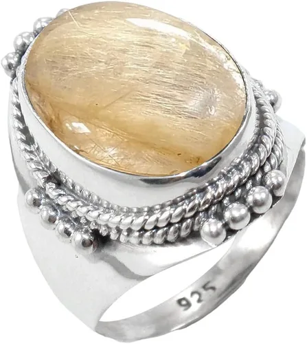 Vista 6 de Anillo de plata de ley 925 para anillo de piedras preciosas naturales unisex, anillo de plata esterlina, anillo de moda con múltiples piedras