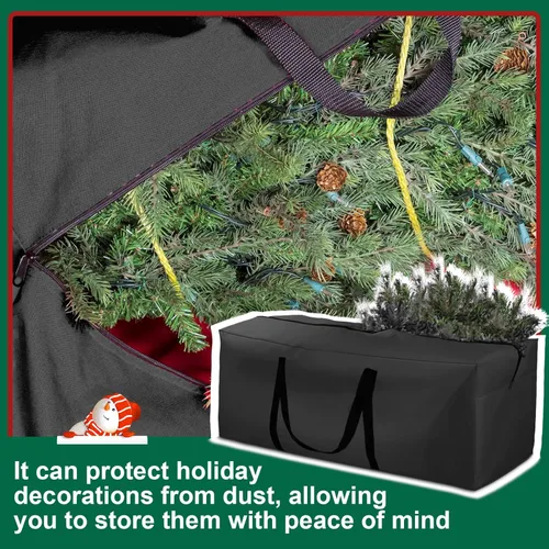 Vista 4 de Bolsa de almacenamiento para cojines 420D impermeable de 68 pulgadas de largo, rectangular, para exteriores, bolsa de almacenamiento para cojines