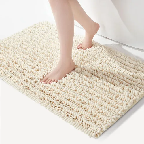 Vista 69 de FLOLEOPA Alfombras de baño de microfibra suave y esponjosa, tapetes de baño absorbentes, antideslizantes, lavables a máquina y de secado rápido