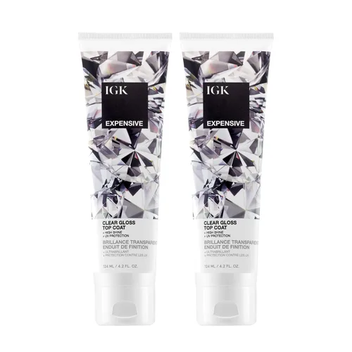 IGK Expensive Amla Oil Hi-Shine Topcoat – In-Shower Gloss Treatment for High Shine, UV Protection, and Color Enhancement – Vegan & Cruelty-Free
