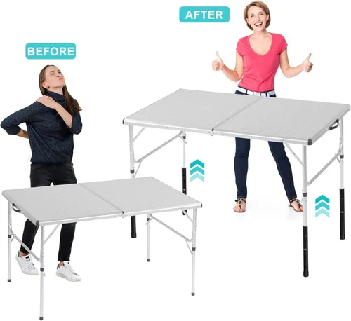 Vista 4 de Extensores de patas de mesa para mesas plegables, extensiones de patas de mesa de metal para patas dobladas y rectas, elevadores de patas de mesa