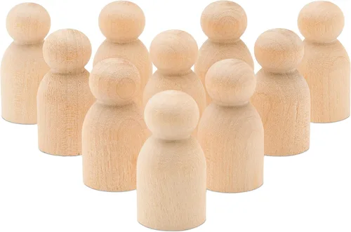 Muñecas de madera en miniatura de 1-1/8 pulgadas, paquete de 100 muñecas pequeñas para manualidades, figuras en miniatura y juego de mundo pequeño