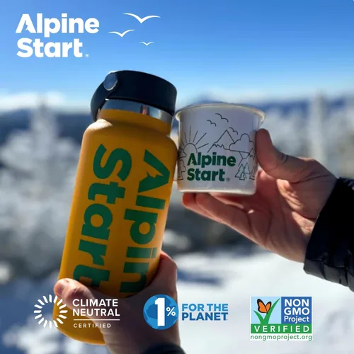 Vista 8 de Alpine Start Café instantáneo premium, crema de coco sin lácteos, 100% café arábica colombiano de alta altitud, sin OMG, sin lácteos, sin soja, 15