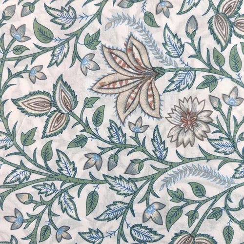 Vista 9 de AVKA Studio Tela Estampada a Mano por Yarda - PRECORTADA 3 Yardas 42 Pulgadas de Ancho - Material 100% Algodón - Patrón Floral Rosa - Tela India