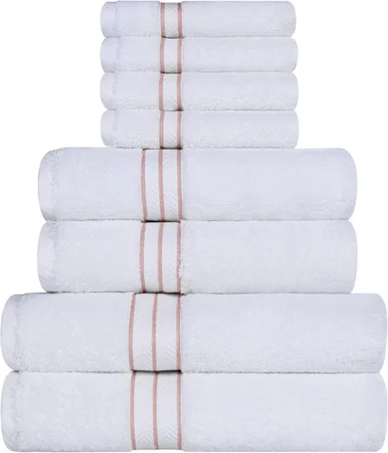Vista 66 de Superior Juego de toallas de algodón turco ultra afelpadas de 10 piezas, ideal para baño principal, baño de invitados, secado rápido, ducha, spa