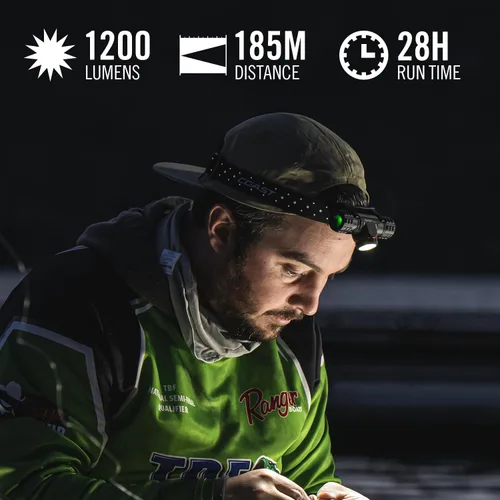 Vista 11 de Coast XPH30R 1200 Lumen USB-C Recargable Dual Power Faro con haz de enfoque giratorio y base magnética, 4.37 oz. - Negro