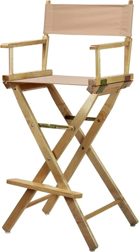 Vista 162 de Casual Home - Silla de director de 18 in, marco negro, lona negra, altura clásica