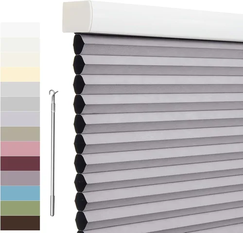 Vista 49 de Tonature Persianas Celulares de Tamaño Personalizado para Ventanas Cortinas Blackout sin Cordón Persianas Enrollables Protección UV Aislamiento