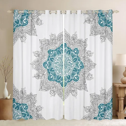 Vista 21 de Erosebridal Lindas cortinas opacas de gato para niños pequeños, cortinas opacas con diseño de gatito kawaii con temática de animales, cortinas
