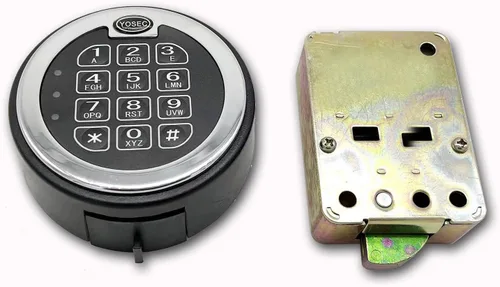 Vista 4 de YOSEC Teclado digital electrónico bloqueo de retardo de tiempo para caja fuerte, hasta 5 códigos de usuario, retardo de tiempo de 0 a 59 minutos
