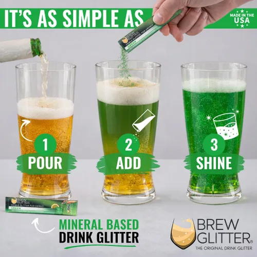 Vista 21 de Brew Glitter - Purpurina comestible rosa claro para bebidas, cócteles, cerveza y bebidas 1 frasco de 4g