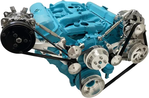 Vista 2 de Pontiac Kit de conversión de polea serpentina A/C Alt PS 350 400 428 455 AC 1