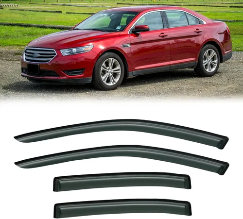 Vista 28 de Visor de ventana para Toyota Tacoma de cabina doble 2005-2015, protectores de lluvia de canal abierto, deflector de ventilación, protector solar