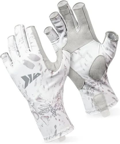 Vista 19 de KastKing Sol Armis - Guantes de protección solar UPF50+, guantes de pesca, protección UV, protección solar para exteriores, kayak, remar